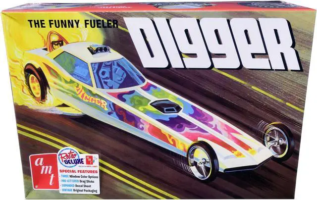 Alt view image 5 of 8 - AMT 1154 1/25 Digger Dragster Fooler Fueler Plastic Model Kit