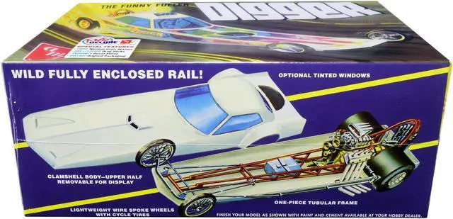 Alt view image 6 of 8 - AMT 1154 1/25 Digger Dragster Fooler Fueler Plastic Model Kit