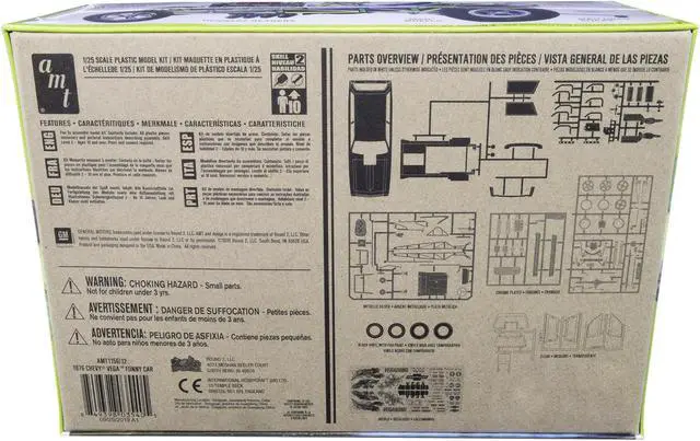 Alt view image 6 of 6 - Skill 2 Model Kit 1976 Chevrolet Vega Funny Car 1/25 Scale Model by AMT