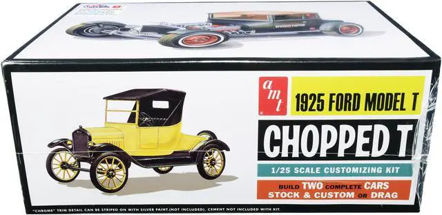 Alt view image 9 of 10 - Skill 2 Model Kit 1925 Ford Model T \Chopped\ Set of 2 pieces 1/25 Scale Model by AMT"""