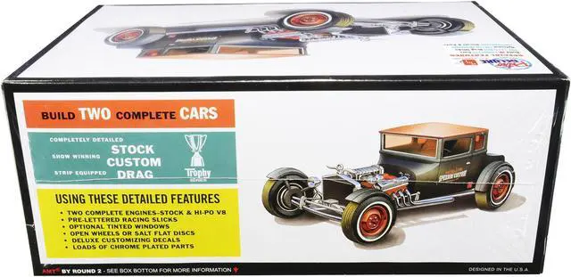 Alt view image 8 of 10 - Skill 2 Model Kit 1925 Ford Model T \Chopped\ Set of 2 pieces 1/25 Scale Model by AMT"""