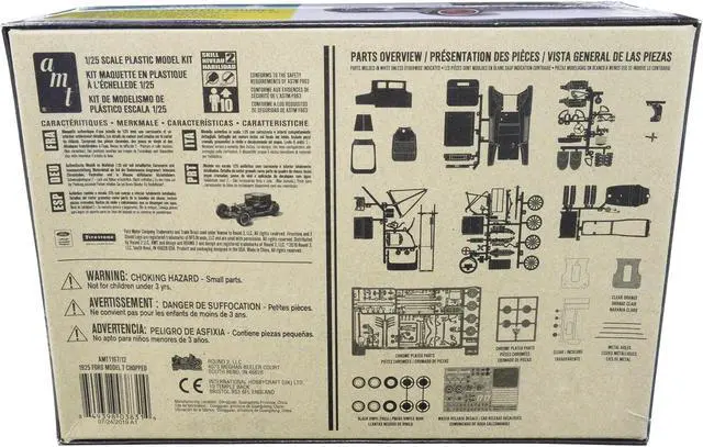 Alt view image 10 of 10 - Skill 2 Model Kit 1925 Ford Model T \Chopped\ Set of 2 pieces 1/25 Scale Model by AMT"""