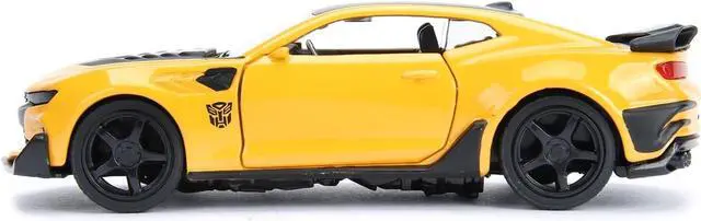 Alt view image 5 of 8 - 2016 Chevrolet Camaro Yellow Bumblebee with Robot on Chassis "Transformers: The Last Knight" (2017) Movie 1/32 Diecast Model Car by Jada