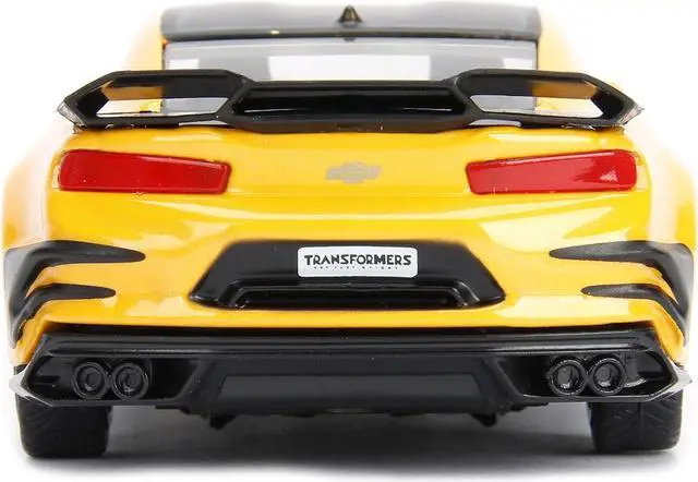 Alt view image 8 of 8 - 2016 Chevrolet Camaro Yellow Bumblebee with Robot on Chassis "Transformers: The Last Knight" (2017) Movie 1/32 Diecast Model Car by Jada