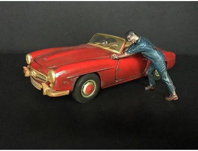 Alt view image 3 of 5 - Zombie Mechanic Figurine IV for 1/18 Scale Models by American Diorama