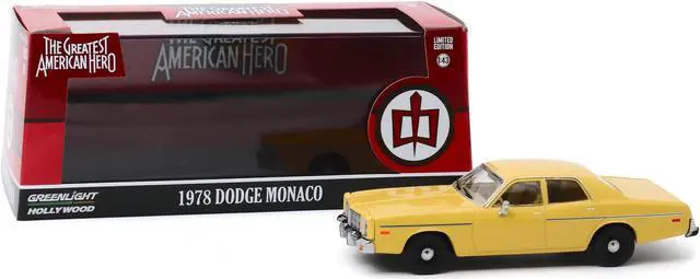 Alt view image 4 of 5 - 1978 Dodge Monaco Yellow "The Greatest American Hero" (1981-1983) TV Series  1/43 Diecast Model Car by Greenlight