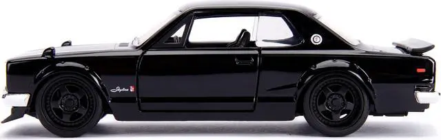Alt view image 4 of 5 - Brian's Nissan Skyline 2000 GT-R (KPGC10) Black "Fast & Furious" Movie 1/32 Diecast Model Car by Jada