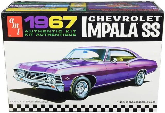 Alt view image 4 of 8 - Skill 2 Model Kit 1967 Chevrolet Impala SS 1/25 Scale Model by AMT