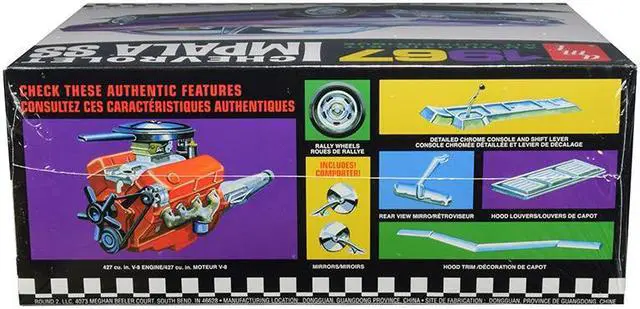 Alt view image 5 of 8 - Skill 2 Model Kit 1967 Chevrolet Impala SS 1/25 Scale Model by AMT