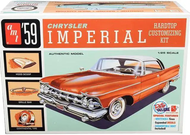 Alt view image 3 of 6 - Skill 2 Model Kit 1959 Chrysler Imperial 3 in 1 Kit 1/25 Scale Model by AMT