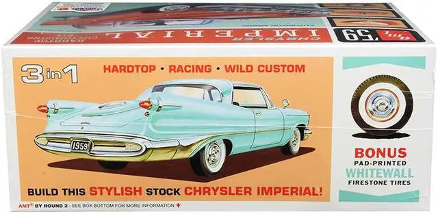 Alt view image 5 of 6 - Skill 2 Model Kit 1959 Chrysler Imperial 3 in 1 Kit 1/25 Scale Model by AMT