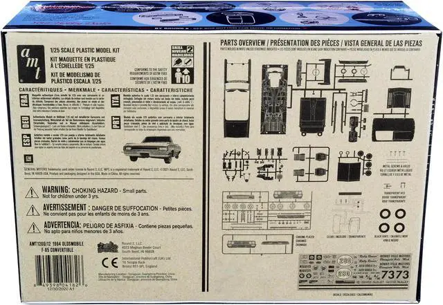 Alt view image 7 of 7 - Skill 2 Model Kit 1964 Oldsmobile Cutlass F-85 Convertible 3-in-1 Kit 1/25 Scale Model by AMT