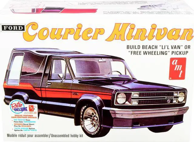 Alt view image 3 of 6 - Skill 2 Model Kit 1978 Ford Courier Minivan 2-in-1 Kit 1/25 Scale Model by AMT