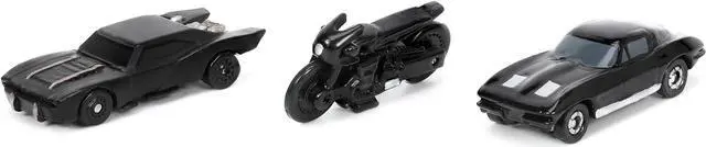 Alt view image 3 of 5 - "The Batman" (2022) Movie 3 piece Set "DC Comics" "Nano Hollywood Rides" Series Diecast Model Cars by Jada