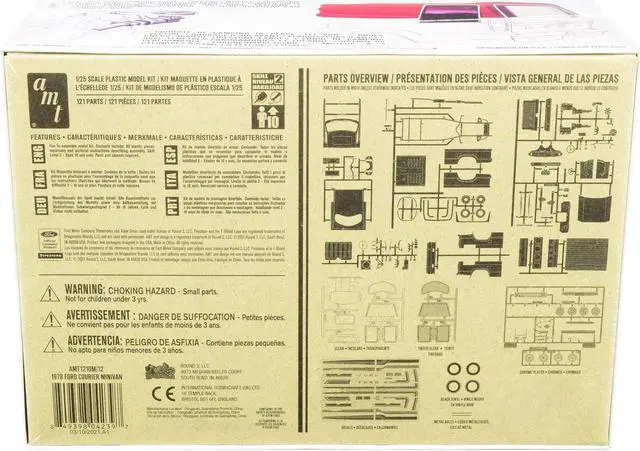 Alt view image 6 of 6 - Skill 2 Model Kit 1978 Ford Courier Minivan 2-in-1 Kit 1/25 Scale Model by AMT