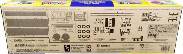 Alt view image 6 of 6 - Skill 3 Model Kit Fruehauf Plated Tanker Semi-Trailer "Sunoco" 1/25 Scale Model by AMT
