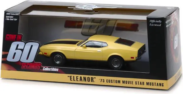 Alt view image 5 of 6 - 1973 Ford Mustang Mach 1 Yellow "Eleanor" "Gone in Sixty Seconds" Movie (1974) 1/43 Diecast Model Car by Greenlight