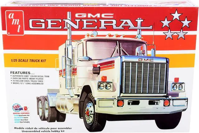 Alt view image 4 of 7 - Skill 3 Model Kit GMC General Truck Tractor 1/25 Scale Model by AMT