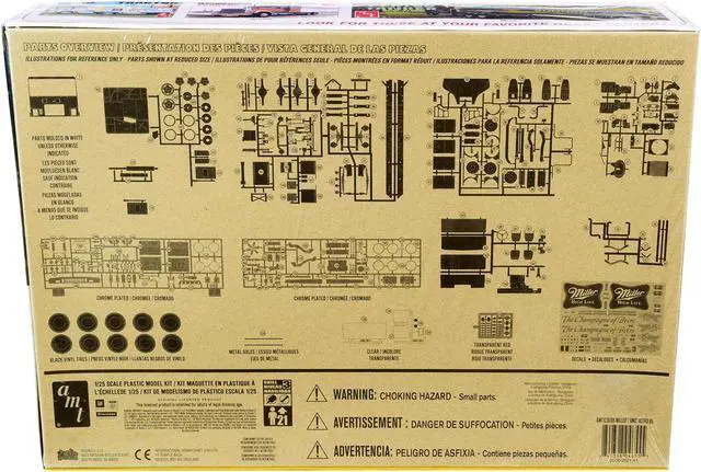 Alt view image 6 of 6 - Skill 3 Model Kit GMC Astro 95 Truck Tractor "Miller" 1/25 Scale Model by AMT