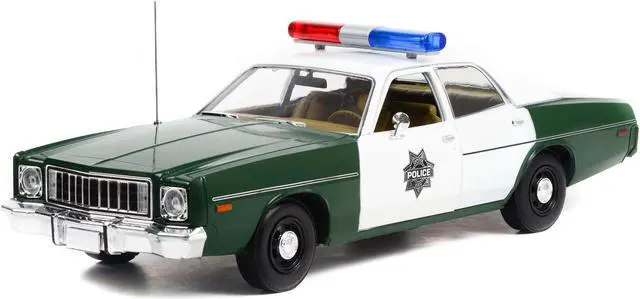 Alt view image 5 of 7 - 1975 Plymouth Fury Green and White "Capitol City Police" 1/18 Diecast Model Car by Greenlight