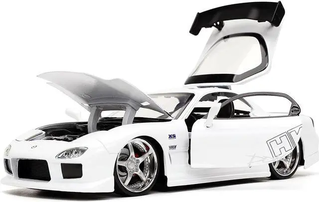 Alt view image 4 of 6 - 1993 Mazda RX-7 "HKS" White "Fast & Furious" Movie 1/24 Diecast Model Car by Jada