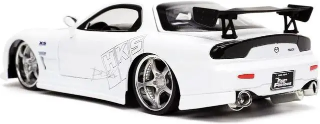 Alt view image 6 of 6 - 1993 Mazda RX-7 "HKS" White "Fast & Furious" Movie 1/24 Diecast Model Car by Jada