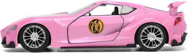 Alt view image 5 of 8 - Toyota FT-1 Concept Pink Metallic and Pink Ranger Diecast Figurine "Power Rangers" "Hollywood Rides" Series 1/32 Diecast Model Car by Jada