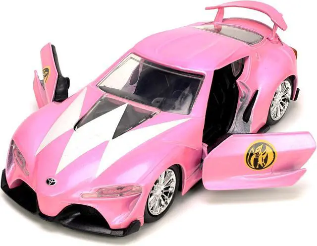 Alt view image 4 of 8 - Toyota FT-1 Concept Pink Metallic and Pink Ranger Diecast Figurine "Power Rangers" "Hollywood Rides" Series 1/32 Diecast Model Car by Jada