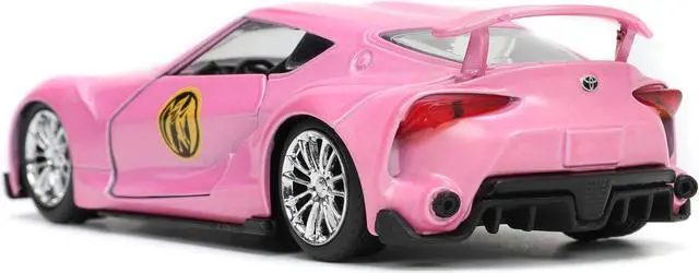 Alt view image 7 of 8 - Toyota FT-1 Concept Pink Metallic and Pink Ranger Diecast Figurine "Power Rangers" "Hollywood Rides" Series 1/32 Diecast Model Car by Jada