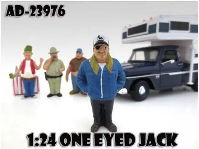 Alt view image 5 of 7 - American Diorama 23976 One Eyed Jack Trailer Park Figure for 1-24 Diecast Model Cars