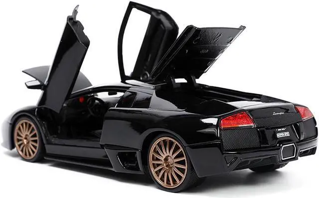 Alt view image 6 of 7 - Lamborghini Murcielago LP640 Black with Copper Wheels "Hyper-Spec" Series 1/24 Diecast Model Car by Jada