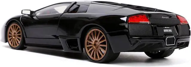 Alt view image 7 of 7 - Lamborghini Murcielago LP640 Black with Copper Wheels "Hyper-Spec" Series 1/24 Diecast Model Car by Jada