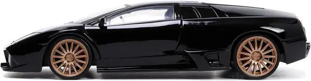 Alt view image 5 of 7 - Lamborghini Murcielago LP640 Black with Copper Wheels "Hyper-Spec" Series 1/24 Diecast Model Car by Jada