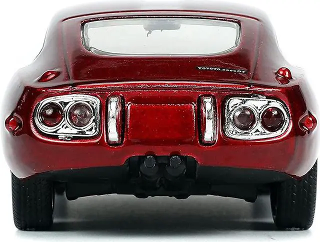 Alt view image 7 of 8 - 1967 Toyota 2000GT RHD (Right Hand Drive) Red Metallic and Red Ranger Diecast Figurine "Power Rangers" "Hollywood Rides" Series 1/32 Diecast Model Car by Jada