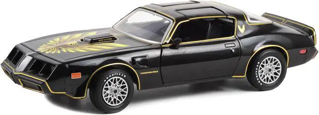 Alt view image 3 of 4 - 1979 Pontiac Firebird T/A Trans Am Black with Hood Phoenix "Rocky II" (1979) Movie 1/24 Diecast Model Car by Greenlight