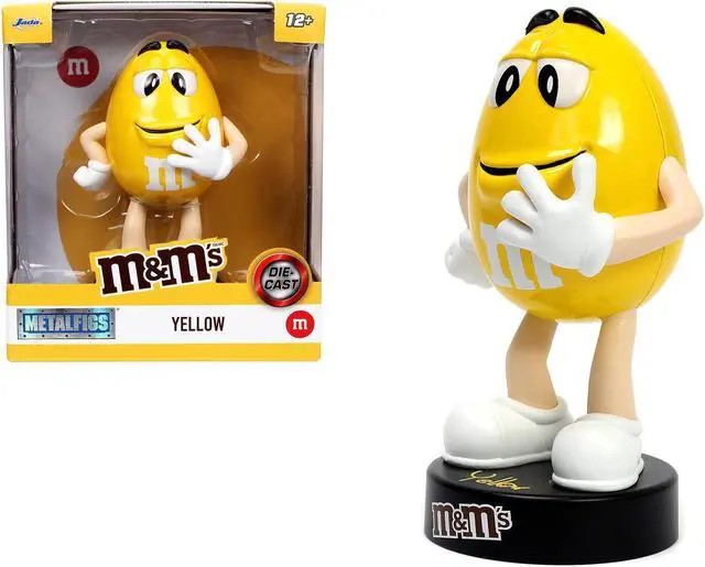 Alt view image 2 of 4 - Yellow M&M's 5.25" Diecast Figurine "Metalfigs" Series by Jada