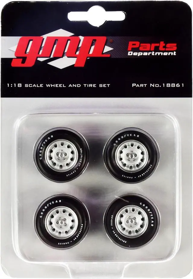 Alt view image 5 of 5 - Muscle Car Rally Wheels and Tires Set of 4 pieces from "1970 Dodge Coronet Super Bee" 1/18 by GMP