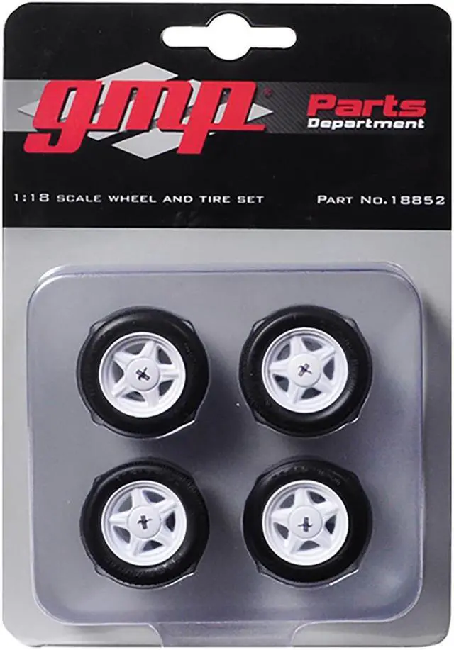 Alt view image 6 of 6 - Pony Wheels and Tires Set of 4 pieces from "1992 Ford Mustang LX" 1/18 by GMP