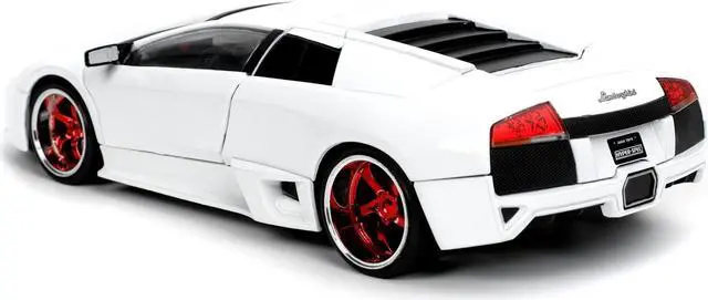 Alt view image 5 of 6 - Lamborghini Murcielago LP640 White "Hyper-Spec" 1/24 Diecast Model Car by Jada
