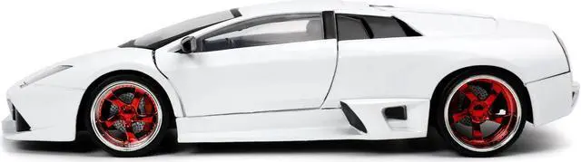 Alt view image 4 of 6 - Lamborghini Murcielago LP640 White "Hyper-Spec" 1/24 Diecast Model Car by Jada