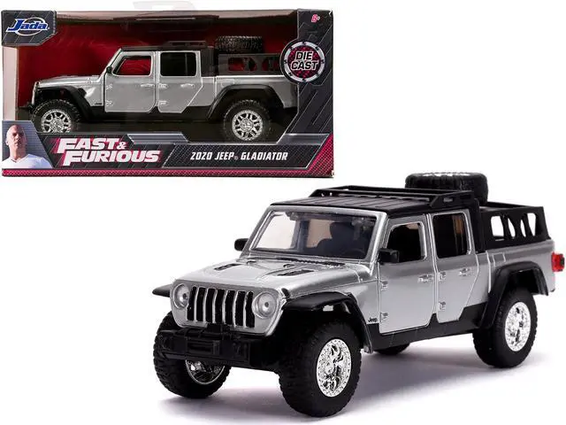 Alt view image 3 of 6 - 2020 Jeep Gladiator Pickup Truck Silver with Black Top "Fast & Furious" Movie 1/32 Diecast Model Car by Jada