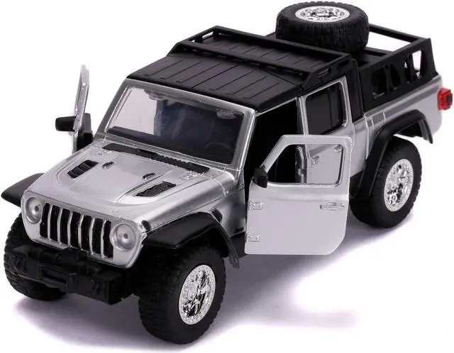 Alt view image 4 of 6 - 2020 Jeep Gladiator Pickup Truck Silver with Black Top "Fast & Furious" Movie 1/32 Diecast Model Car by Jada