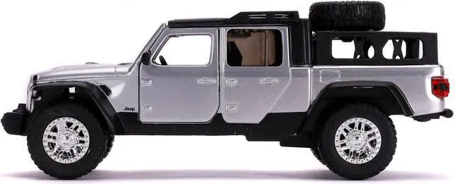Alt view image 5 of 6 - 2020 Jeep Gladiator Pickup Truck Silver with Black Top "Fast & Furious" Movie 1/32 Diecast Model Car by Jada