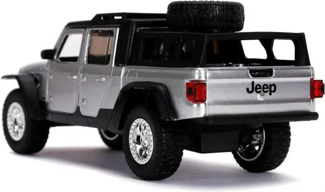 Alt view image 6 of 6 - 2020 Jeep Gladiator Pickup Truck Silver with Black Top "Fast & Furious" Movie 1/32 Diecast Model Car by Jada