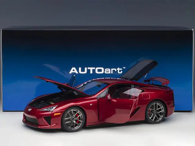 Alt view image 7 of 11 - Lexus LFA Pearl Red Metallic 1/18 Model Car by Autoart