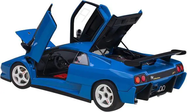 Alt view image 3 of 9 - Lamborghini Diablo SV-R Blu Le Mans Blue 1/18 Model Car by Autoart