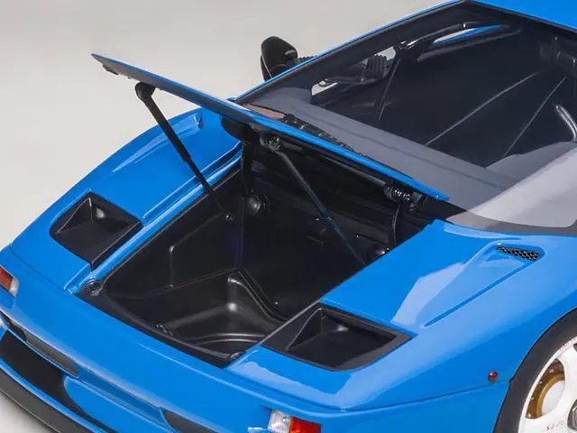 Alt view image 4 of 9 - Lamborghini Diablo SV-R Blu Le Mans Blue 1/18 Model Car by Autoart