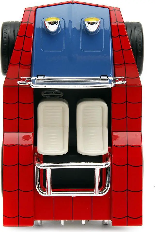 Alt view image 7 of 12 - Dune Buggy Red and Blue with Graphics and Spider-Man Diecast Figure "Marvel Spider-Man" 1/24 Diecast Model Car by Jada