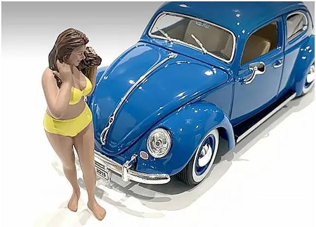 Alt view image 6 of 9 - Beach Girl Amy Figurine for 1/24 Scale Models by American Diorama