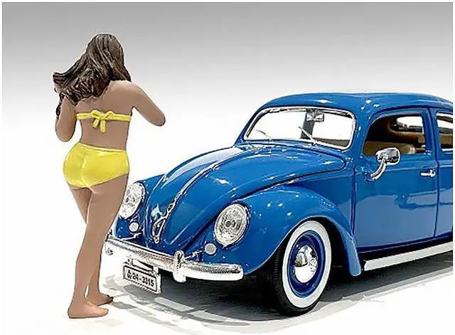 Alt view image 7 of 9 - Beach Girl Amy Figurine for 1/24 Scale Models by American Diorama